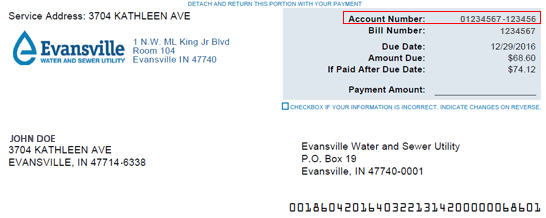evansville water and sewer bill pay login